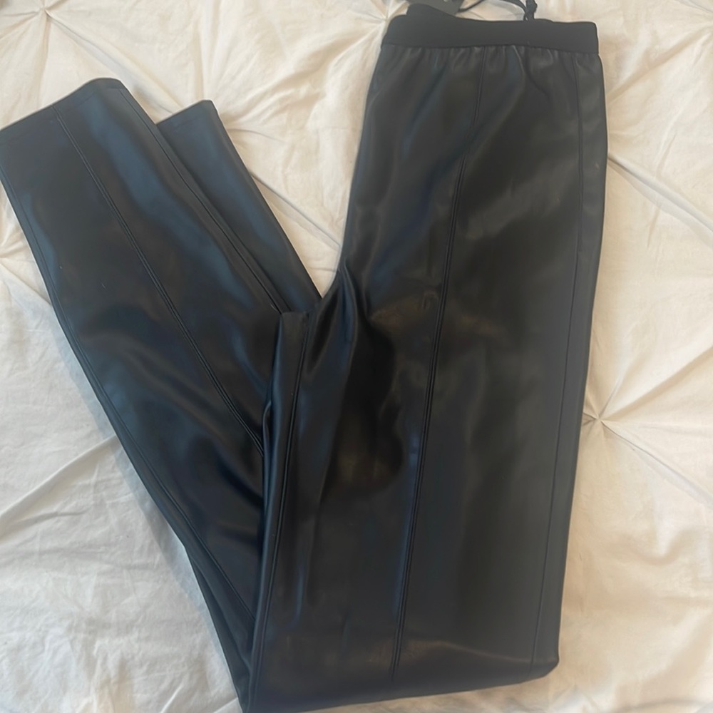Night Walks Faux Leather Leggings